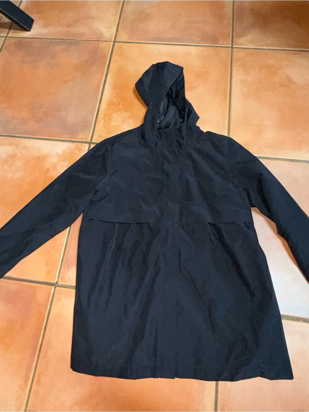 Old Navy Black Hooded Kids Raincoat